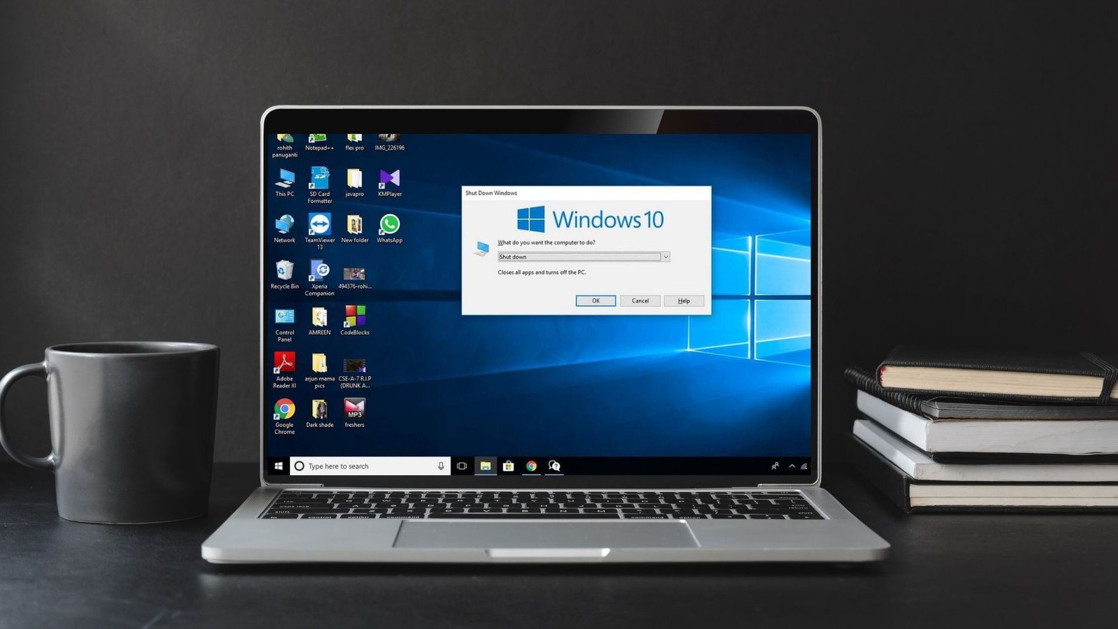 Nút nguồn vật lý để tắt máy tính Lenovo an toàn