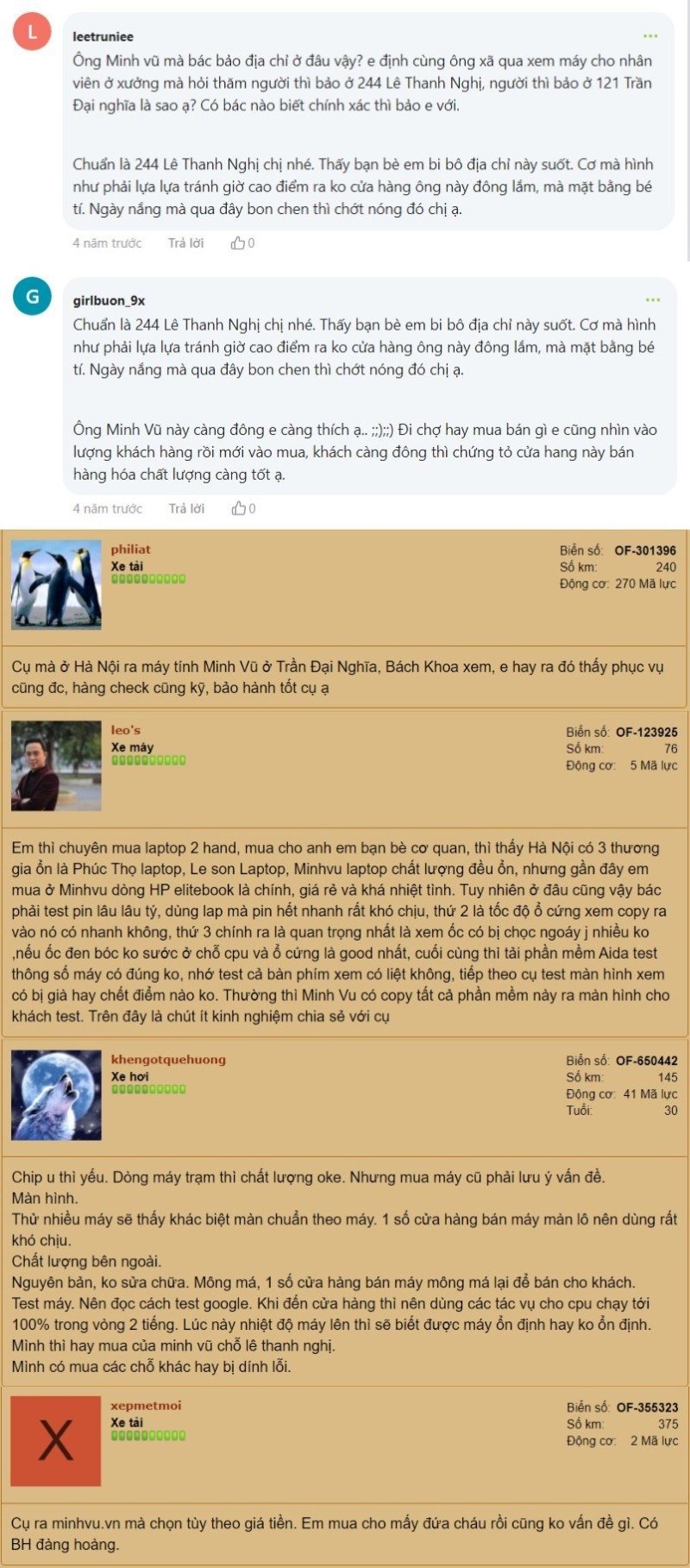 Phản hồi tích cực từ khách hàng về chất lượng và dịch vụ của laptop Minh Vũ
