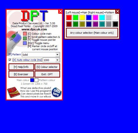 Phần mềm Dead Pixel Tester