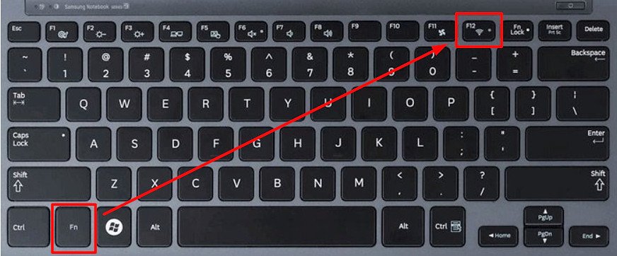 Phím tắt Fn kết nối WiFi trên bàn phím laptop HP Windows 7