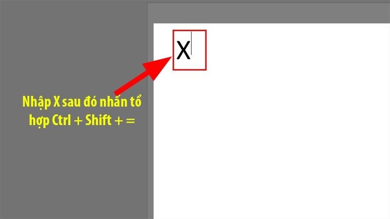 Phím tắt tạo chỉ số trên trong Microsoft Word