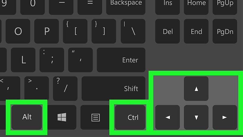 Phím tắt tiện lợi giúp xoay màn hình laptop Win 10