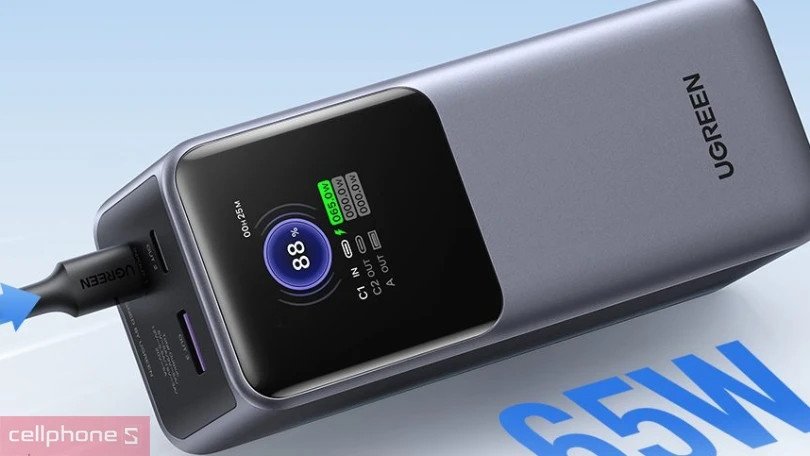Pin dự phòng Ugreen tích hợp công nghệ Power Delivery an toàn cho laptop