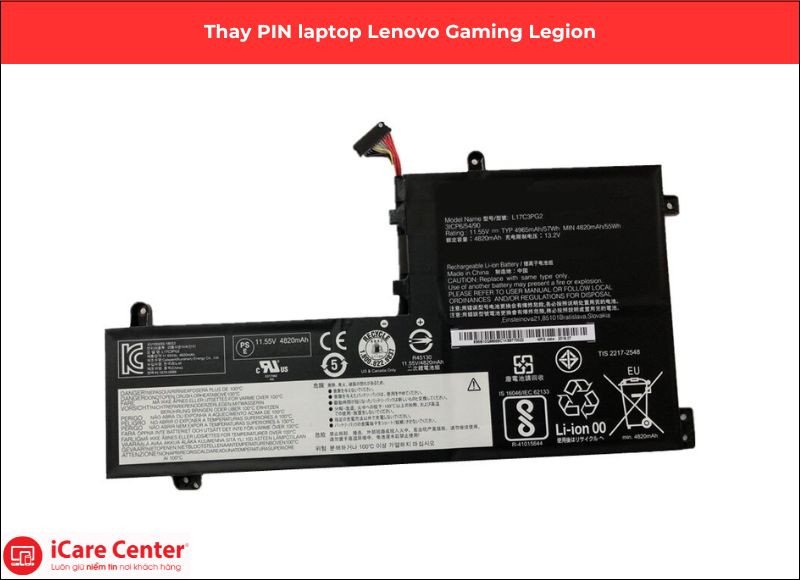 Pin Li-ion hiệu suất cao dành riêng cho laptop Lenovo Gaming Legion