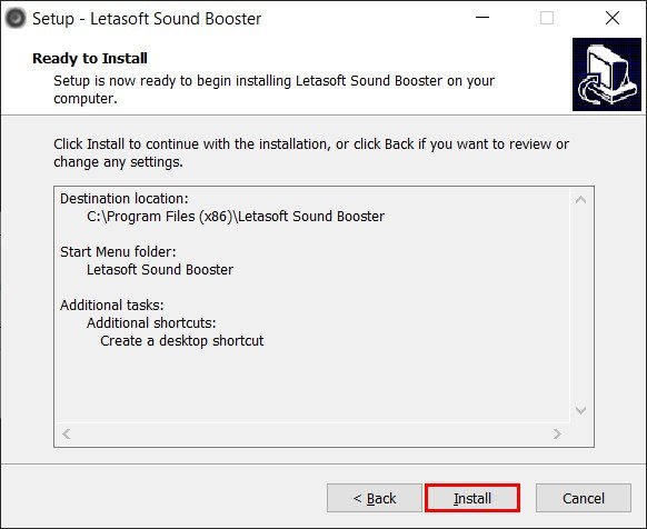 Quá trình cài đặt phần mềm tăng âm lượng Sound Booster