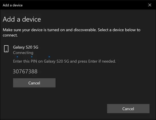 Quá trình kết nối Bluetooth và tìm kiếm thiết bị trên Windows