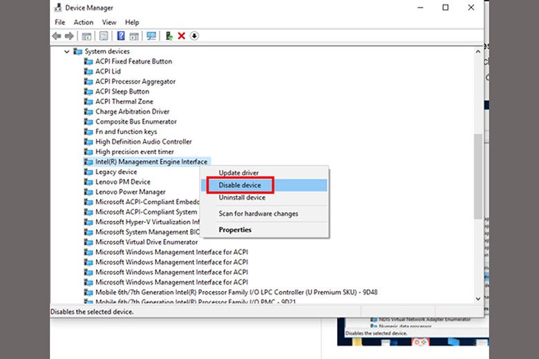 Quản lý driver trong Device Manager khi laptop không tắt nguồn được