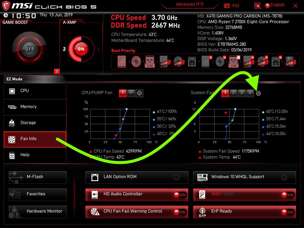 Quạt laptop được điều chỉnh qua BIOS