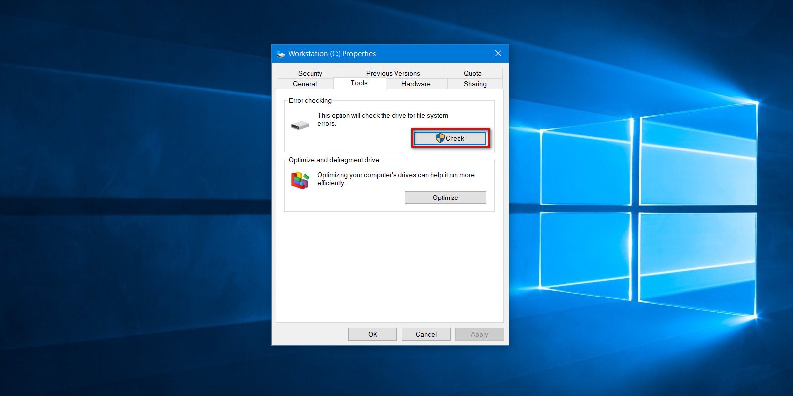 Quét ổ cứng để sửa lỗi laptop restart