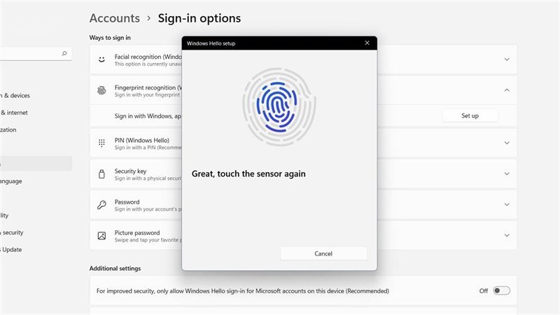 Quét và thêm dấu vân tay vào laptop HP