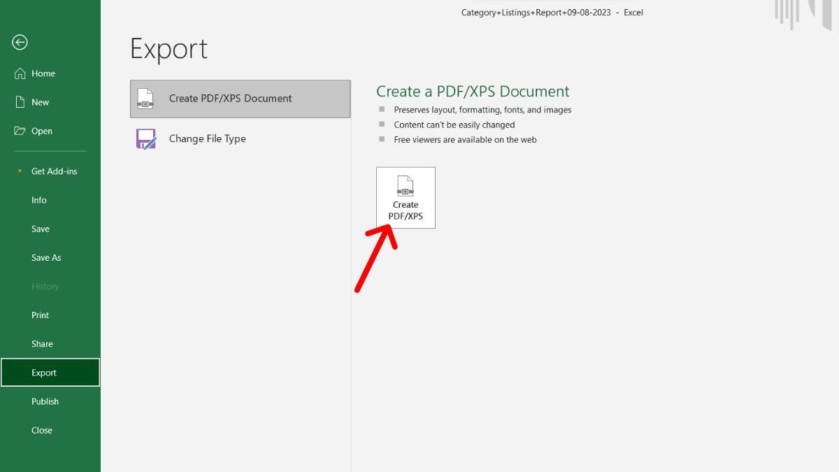 Quy trình cách tạo file PDF từ Excel trên máy tính
