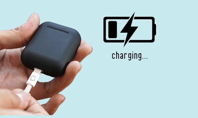 sạc pin tai nghe Bluetooth để khắc phục lỗi không kết nối được