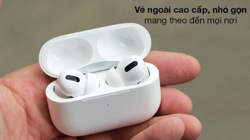 Sắc trắng quen thuộc của tai nghe Apple AirPods Pro với khả năng chống ồn
