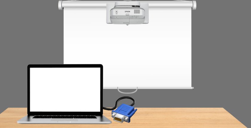 Sơ đồ kết nối laptop với máy chiếu bằng cáp VGA