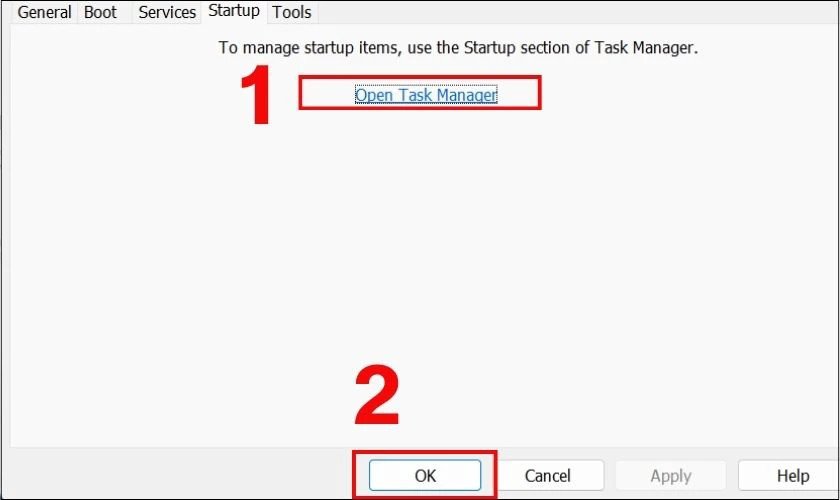 Sử dụng chế độ Clean Boot để kiểm tra lỗi bàn phím laptop