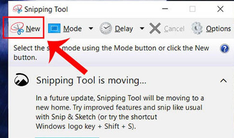 Sử dụng chuột để kéo chọn vùng cần chụp màn hình trên máy tính Dell với Snipping Tool.