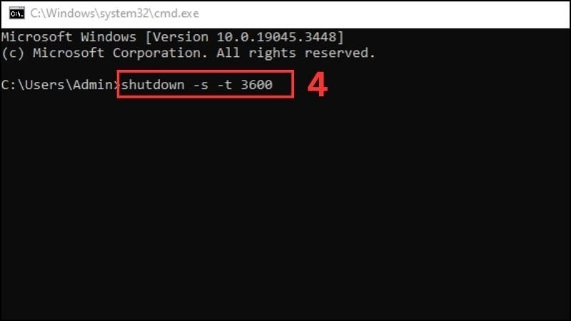 Sử dụng CMD để hẹn giờ tắt laptop Win 11