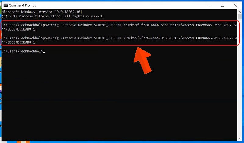 Sử dụng Command Prompt để tắt điều chỉnh độ sáng