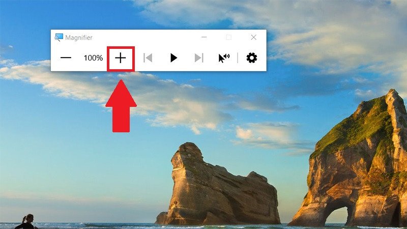 Sử dụng Magnifier để phóng to thu nhỏ màn hình laptop