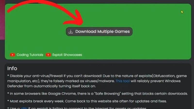 Sử dụng Multiple Games để mở nhiều tài khoản Roblox trên laptop