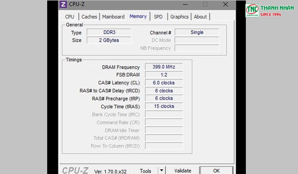 Sử dụng phần mềm CPU-Z để kiểm tra chi tiết thông số RAM