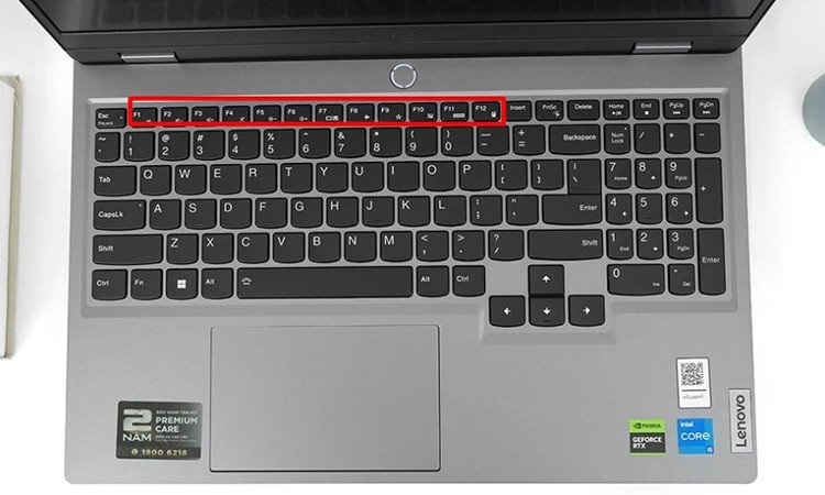 Sử dụng phím cứng để bật đèn bàn phím laptop Lenovo Core i5