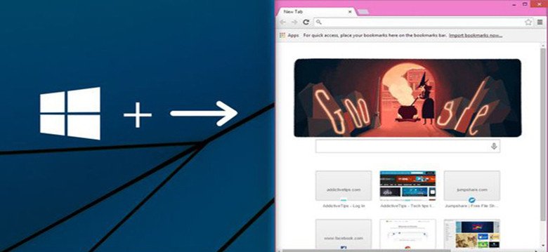 Sử dụng phím tắt để nhanh chóng chia đôi màn hình trên laptop