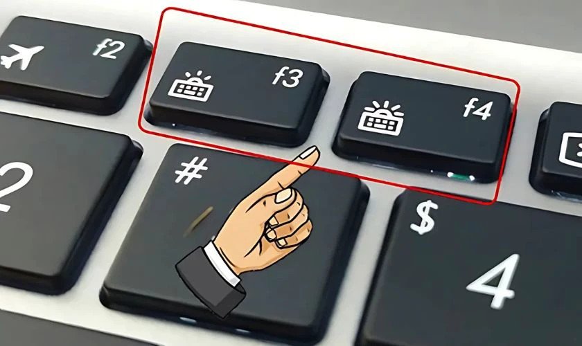 Sử dụng phím tắt Fn và F-keys để mở đèn bàn phím laptop Asus Vivobook 15