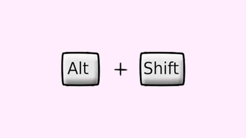 Sử dụng tổ hợp phím Alt Shift để chuyển đổi phương thức nhập liệu IME