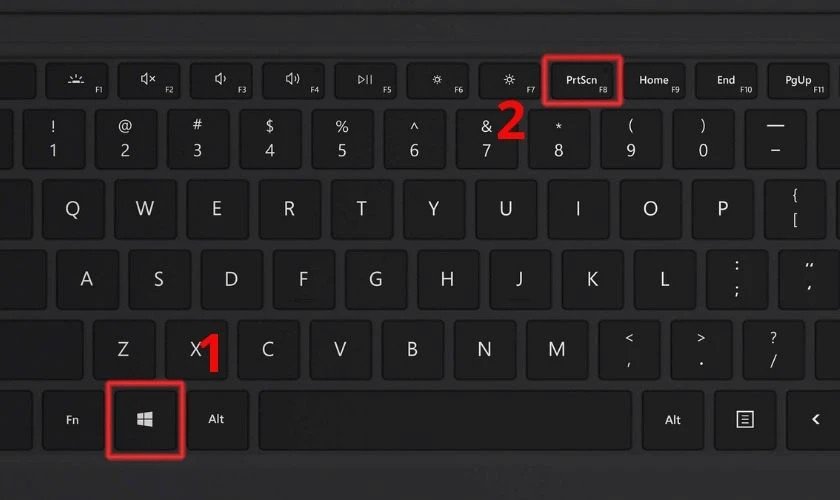 Sử dụng tổ hợp phím để chụp màn hình trên laptop Dell