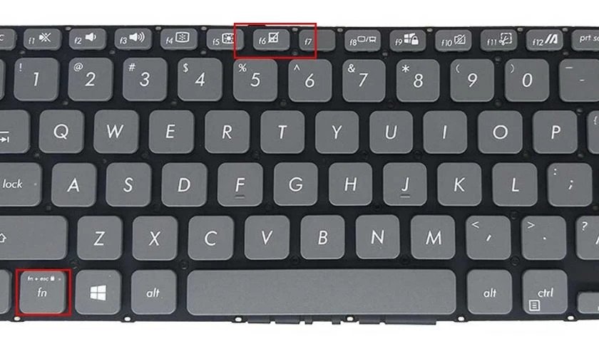Sử dụng tổ hợp phím để khắc phục chuột laptop bị đơ Asus