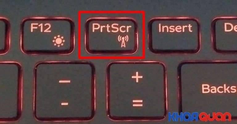 Sử dụng tổ hợp phím Fn + PrtScr để mở wifi laptop Dell