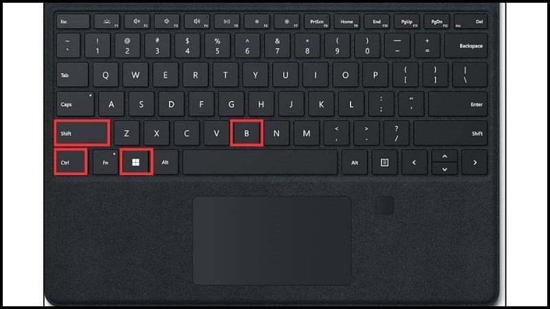 Sử dụng tổ hợp phím khi Surface laptop không lên màn hình