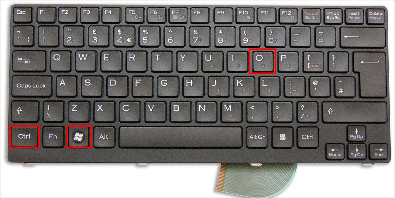 Sử dụng tổ hợp phím tắt để mở bàn phím ảo trên laptop