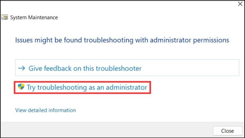 Sử dụng trình khắc phục sự cố hiệu suất Windows khi laptop khởi động lại quá lâu