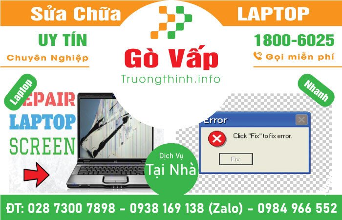 Sửa chữa laptop giá rẻ tại Quận Gò Vấp