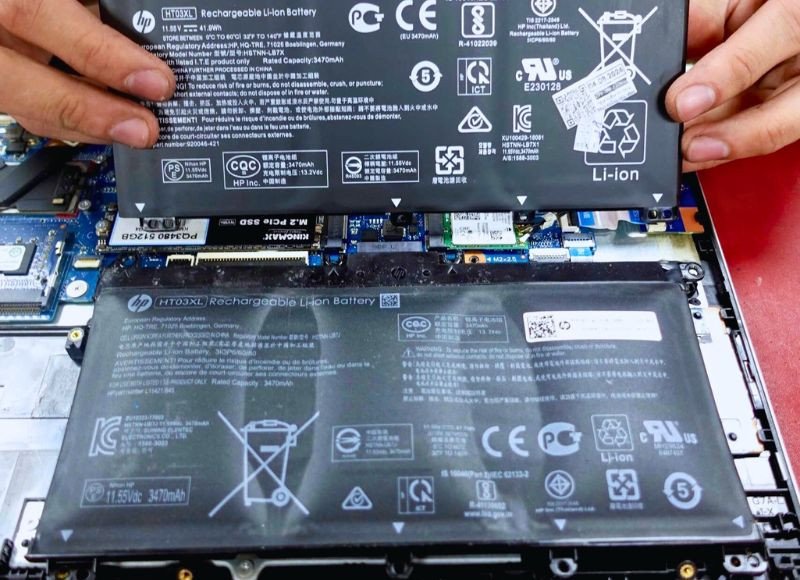 sửa pin laptop bị phồng tại nhà