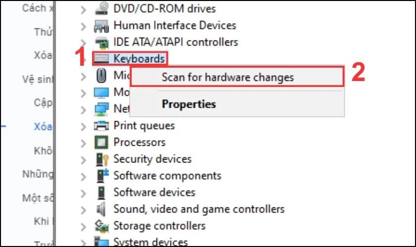 Tải lại driver mới để khắc phục bàn phím laptop bị kẹt