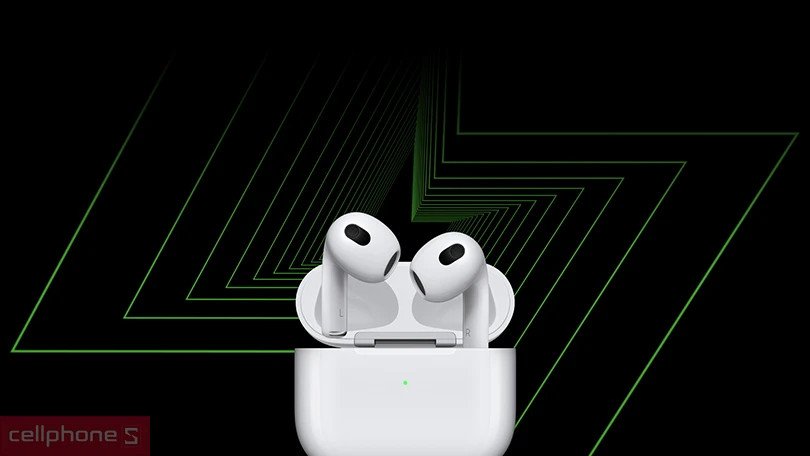 Tai nghe AirPods 3 với hộp sạc MagSafe màu trắng thanh lịch