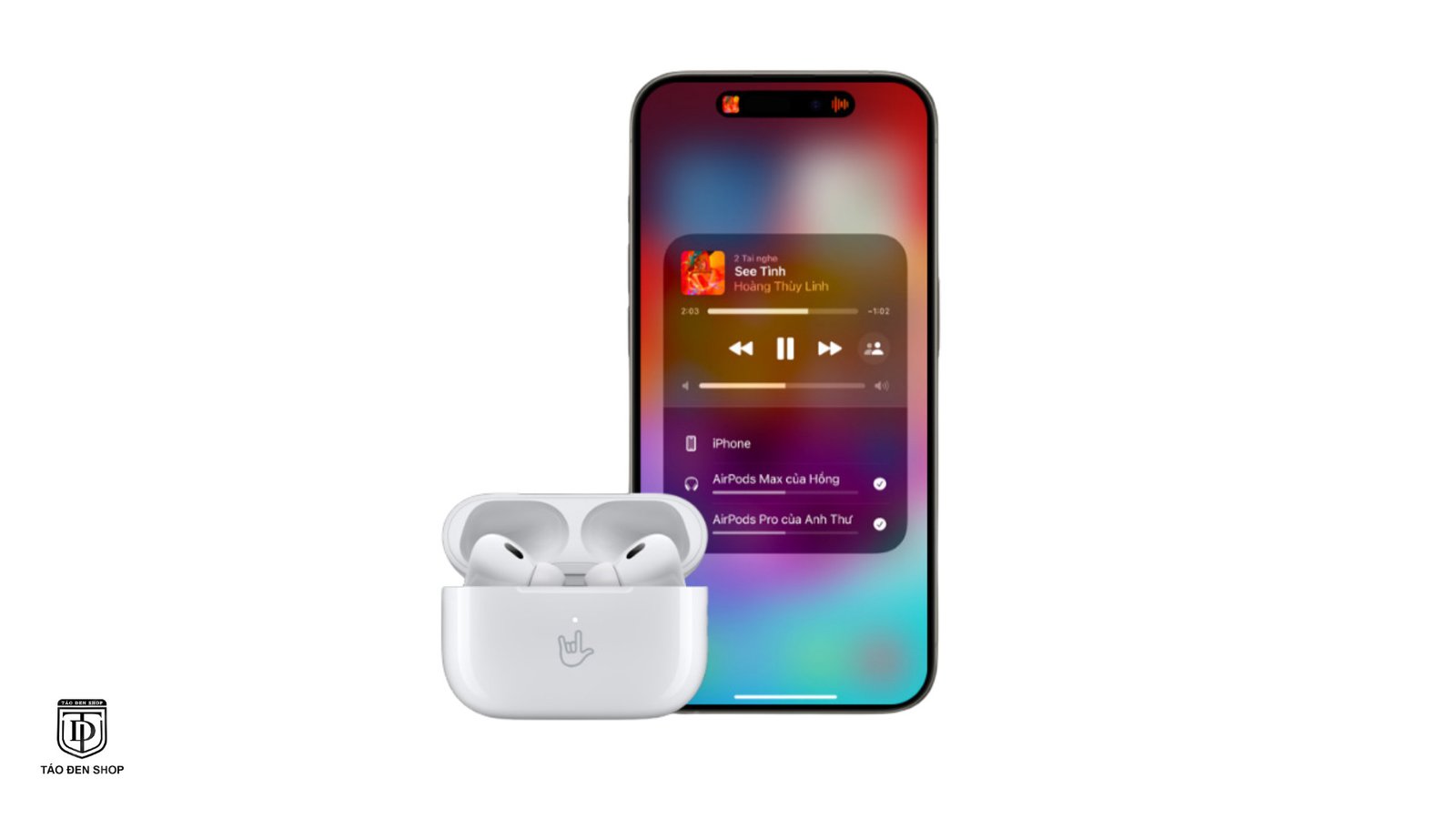 Tai nghe AirPods Pro Gen 2 kết nối với iPhone