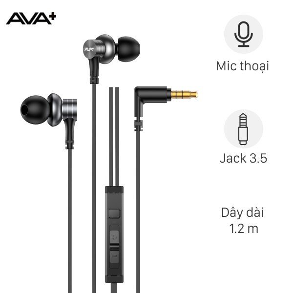 Tai nghe AVA+ LiveBass Y232 in-ear màu xám