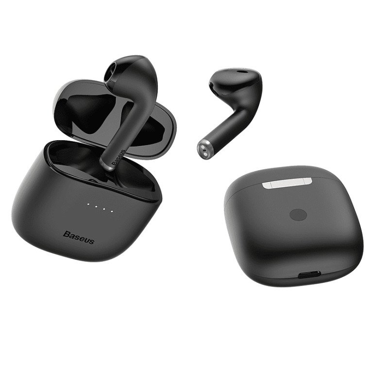 Tai nghe Baseus W04 True Wireless màu đen với hộp sạc