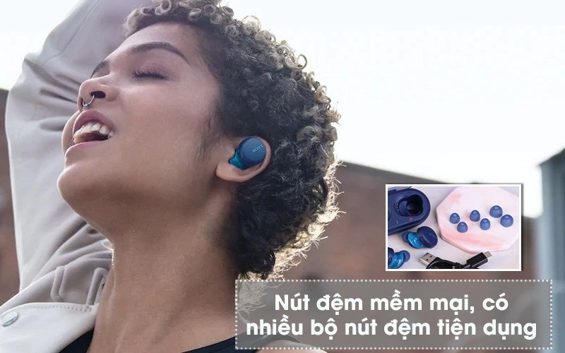 Tai nghe bluetooth bass mạnh Sony Extra Bass WF-XB700