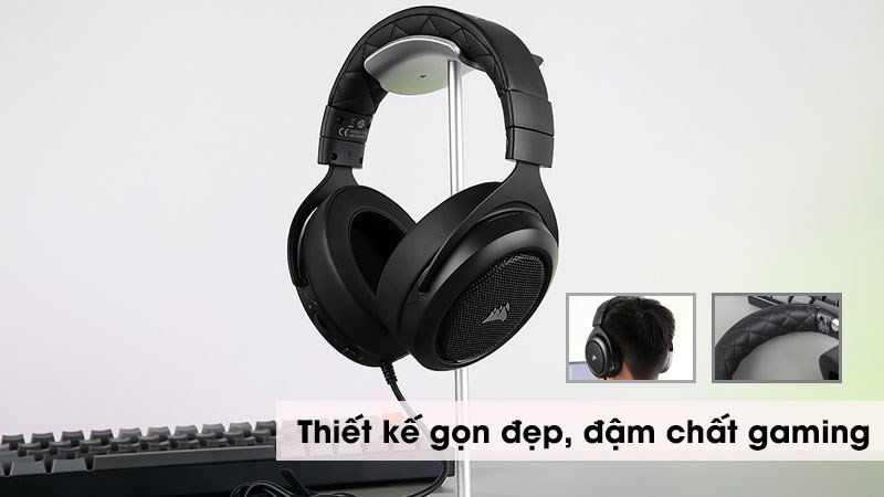 Tai nghe chơi game PUBG Corsair HS50 PRO cách âm tốt, âm thanh vượt trội