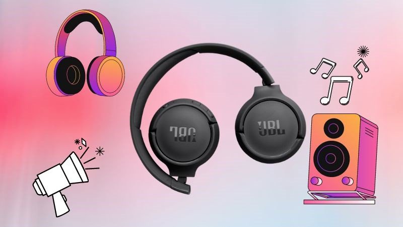 Tai nghe chụp tai JBL Tune 520BT màu đen, âm thanh sống động và trải nghiệm tối ưu
