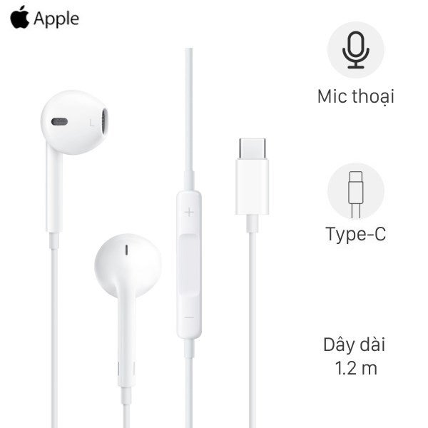 Tai nghe EarPods có dây USB-C của Apple, phụ kiện hoàn hảo cho iPhone 15