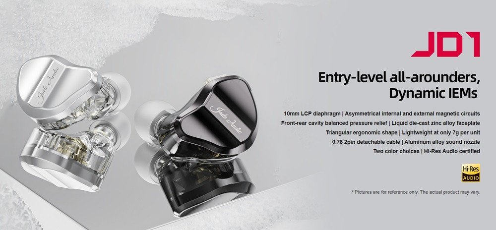 Tai nghe FiiO JD1 cổng Type C màu đen obsidian với thiết kế IEM