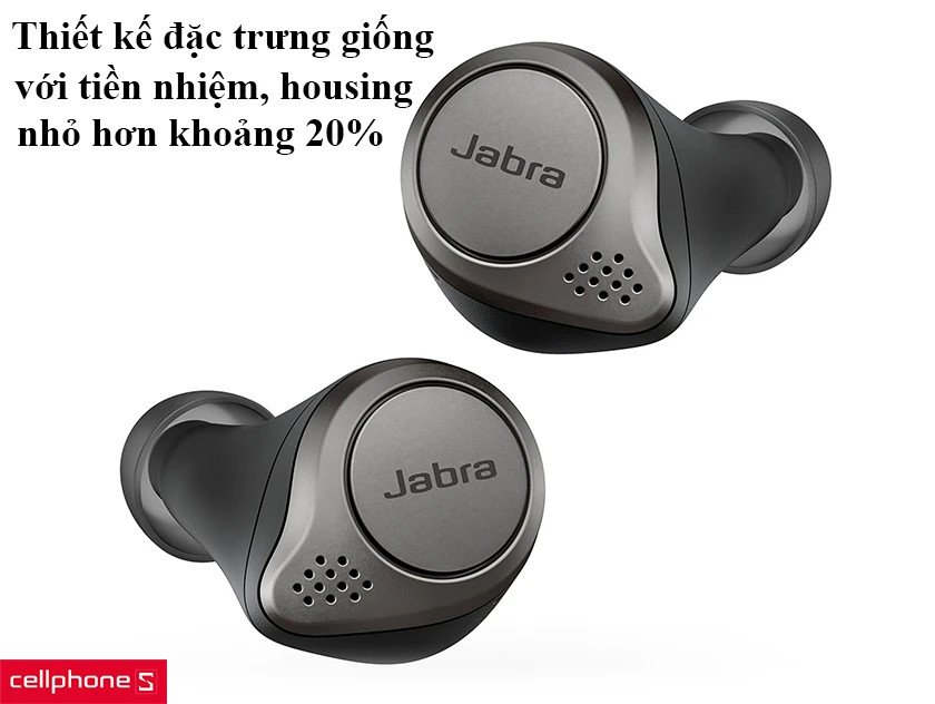 Tai nghe Jabra Elite 75t với thiết kế in-ear gọn nhẹ