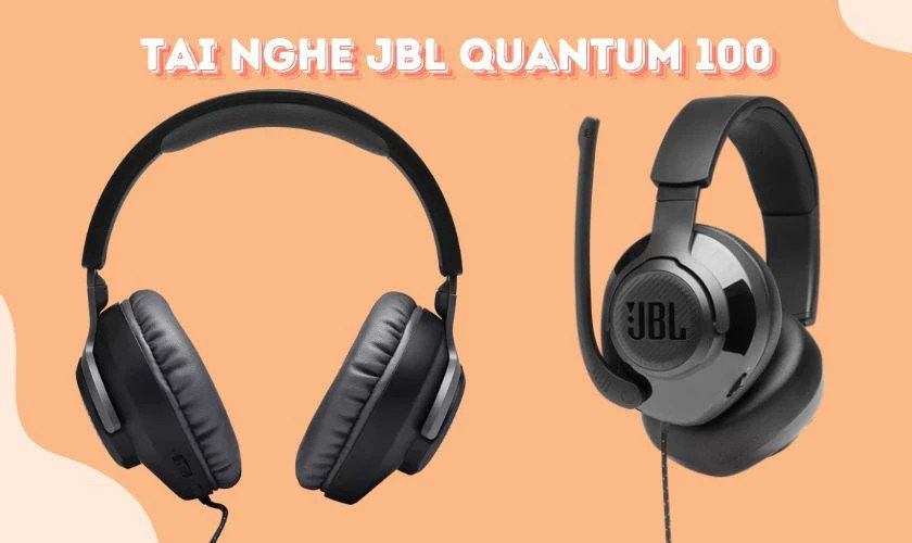Tai nghe JBL QUANTUM 100 với âm thanh đỉnh cao, micro lọc ồn tốt