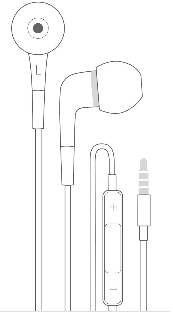 Tai nghe nhét trong Apple có điều khiển từ xa và micrô